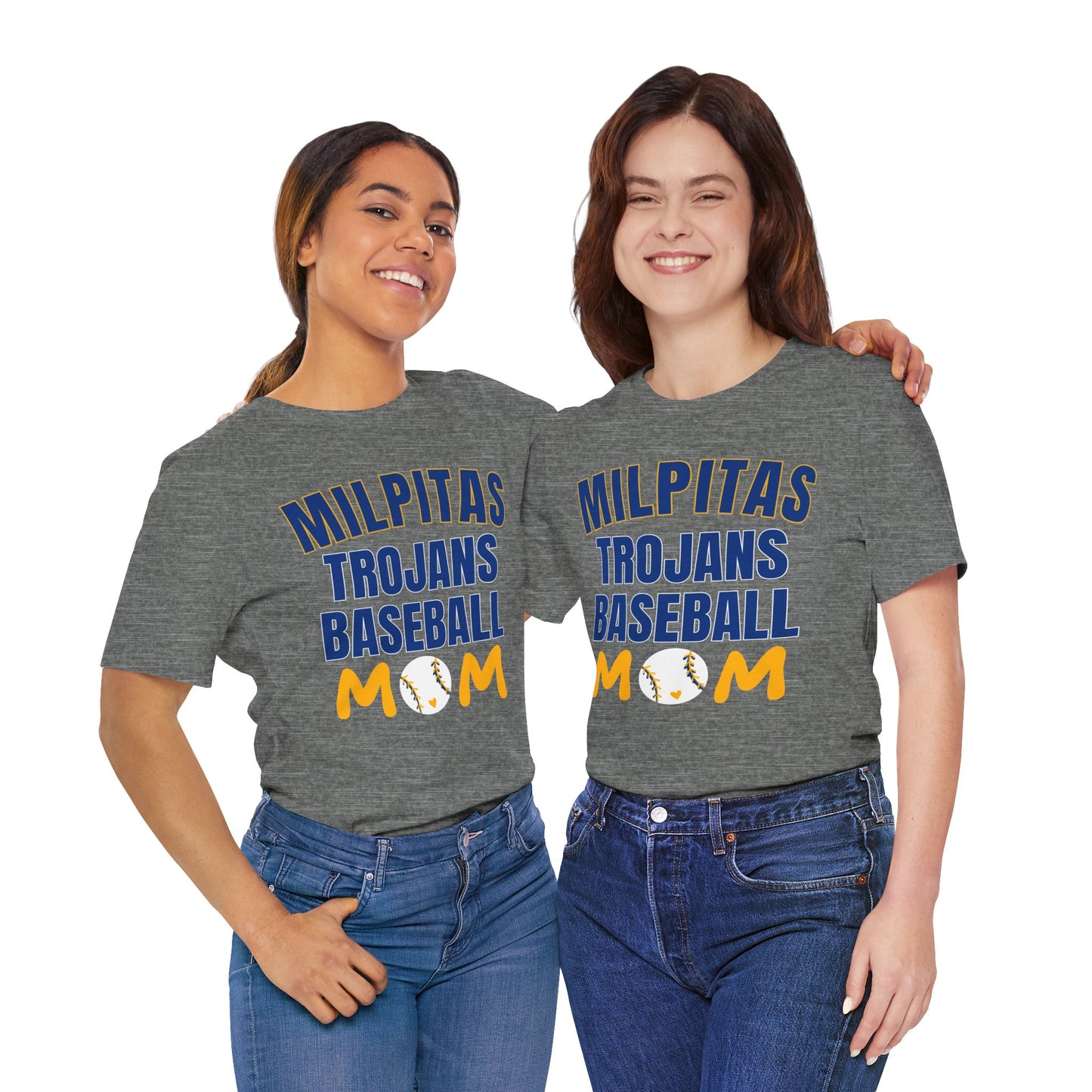 "Milpitas Trojans Baseball Mom" Unisex Shirt