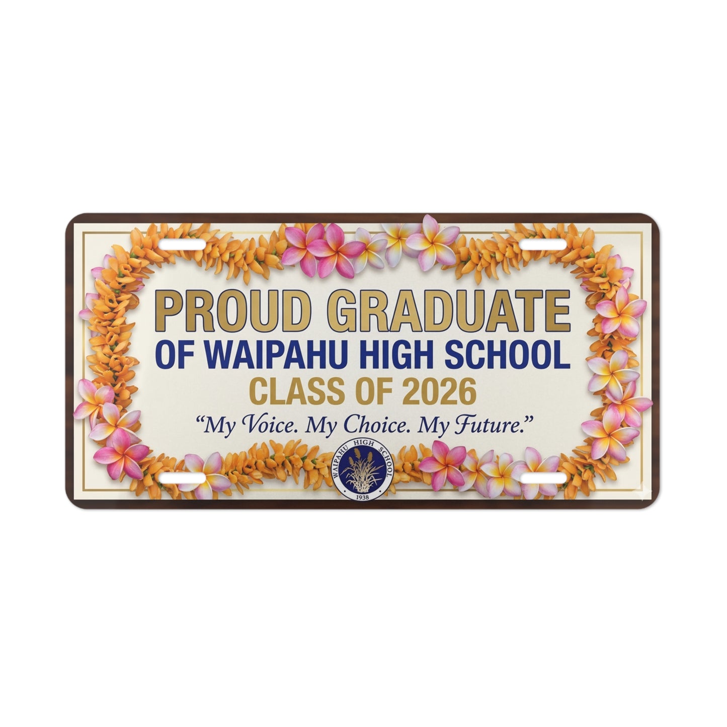 Proud Graduate of Waipahu High School Graduate License Plate