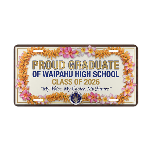 Proud Graduate of Waipahu High School Graduate License Plate
