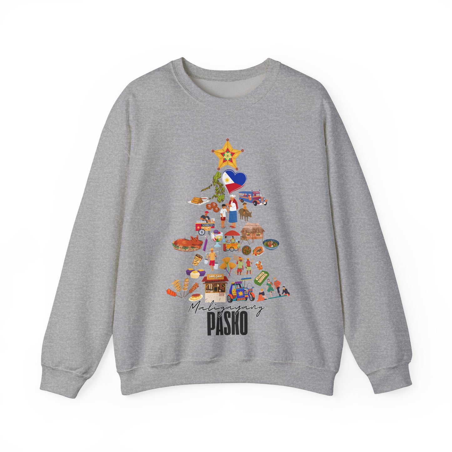 "Maligayang Pasko" Philippines Symbols Sweatshirt