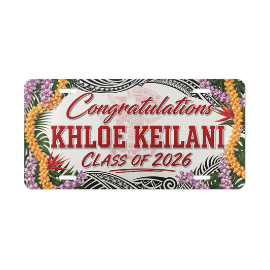 Customized License Plate #2 for Khloe