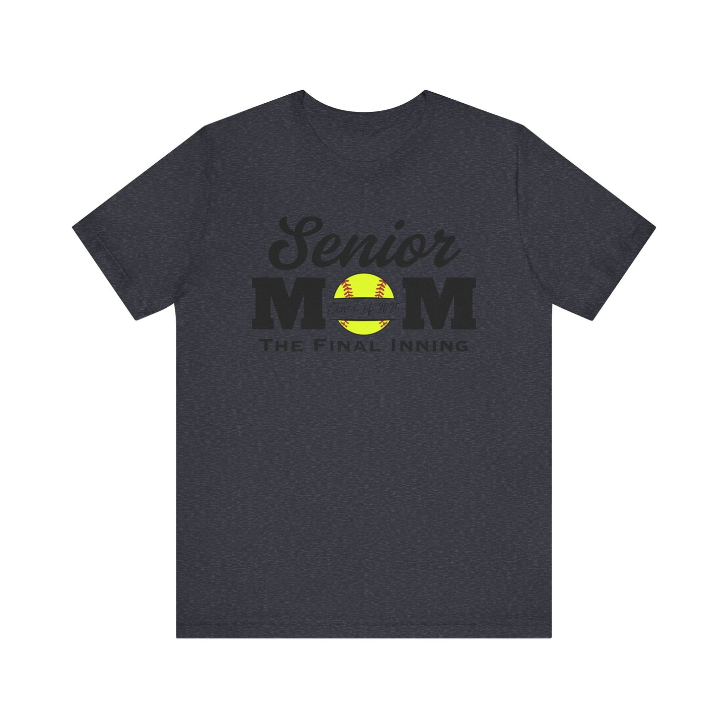 "Senior Softball Mom The Final Inning (all black)" Unisex Shirt