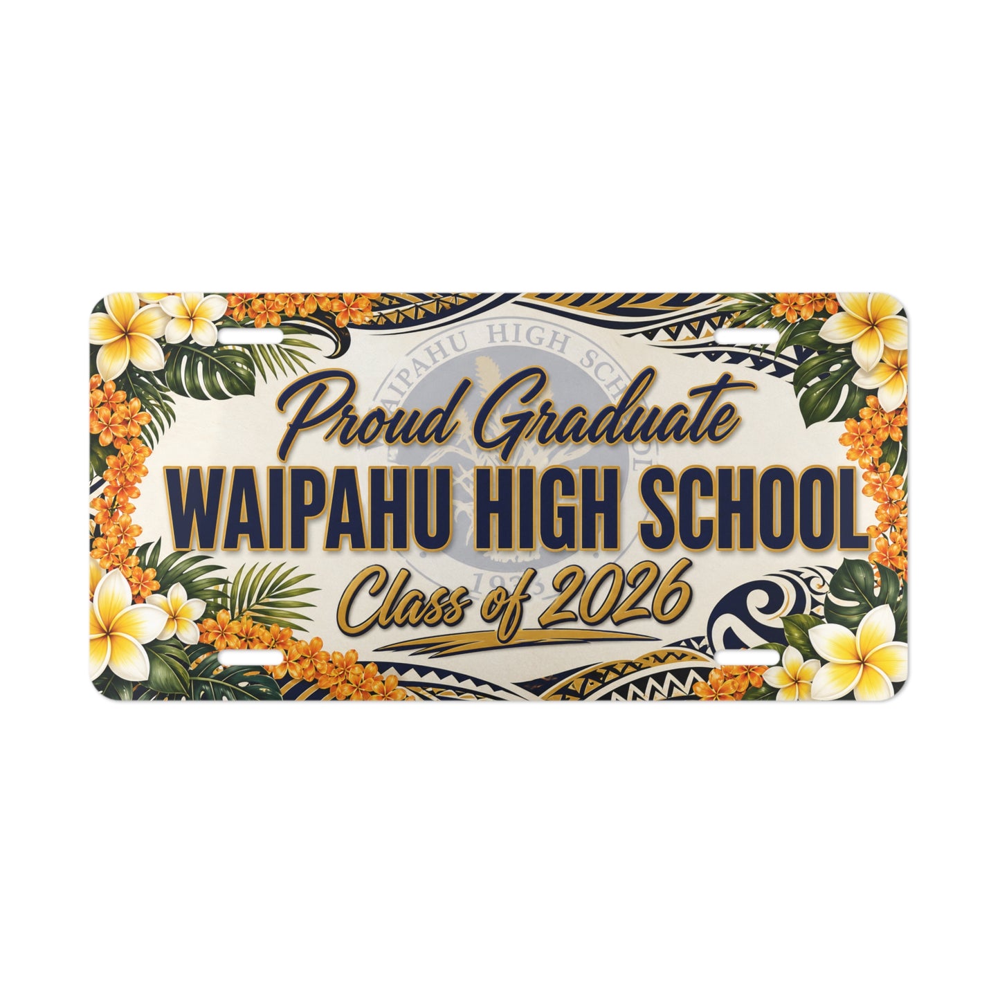 Proud Graduate Waipahu High School Class of 2026 License Plate