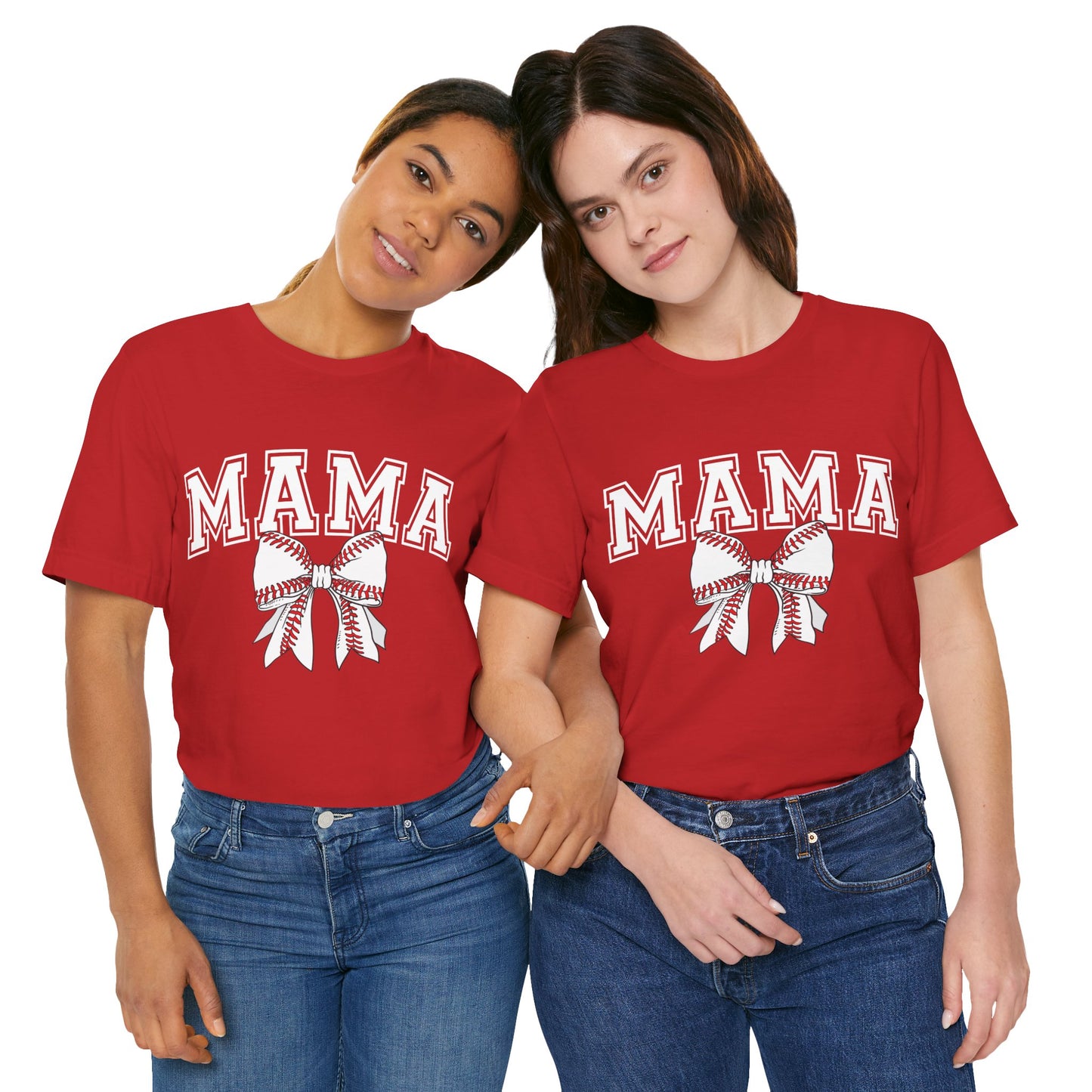 "Mama with Baseball Bow" Unisex Shirt